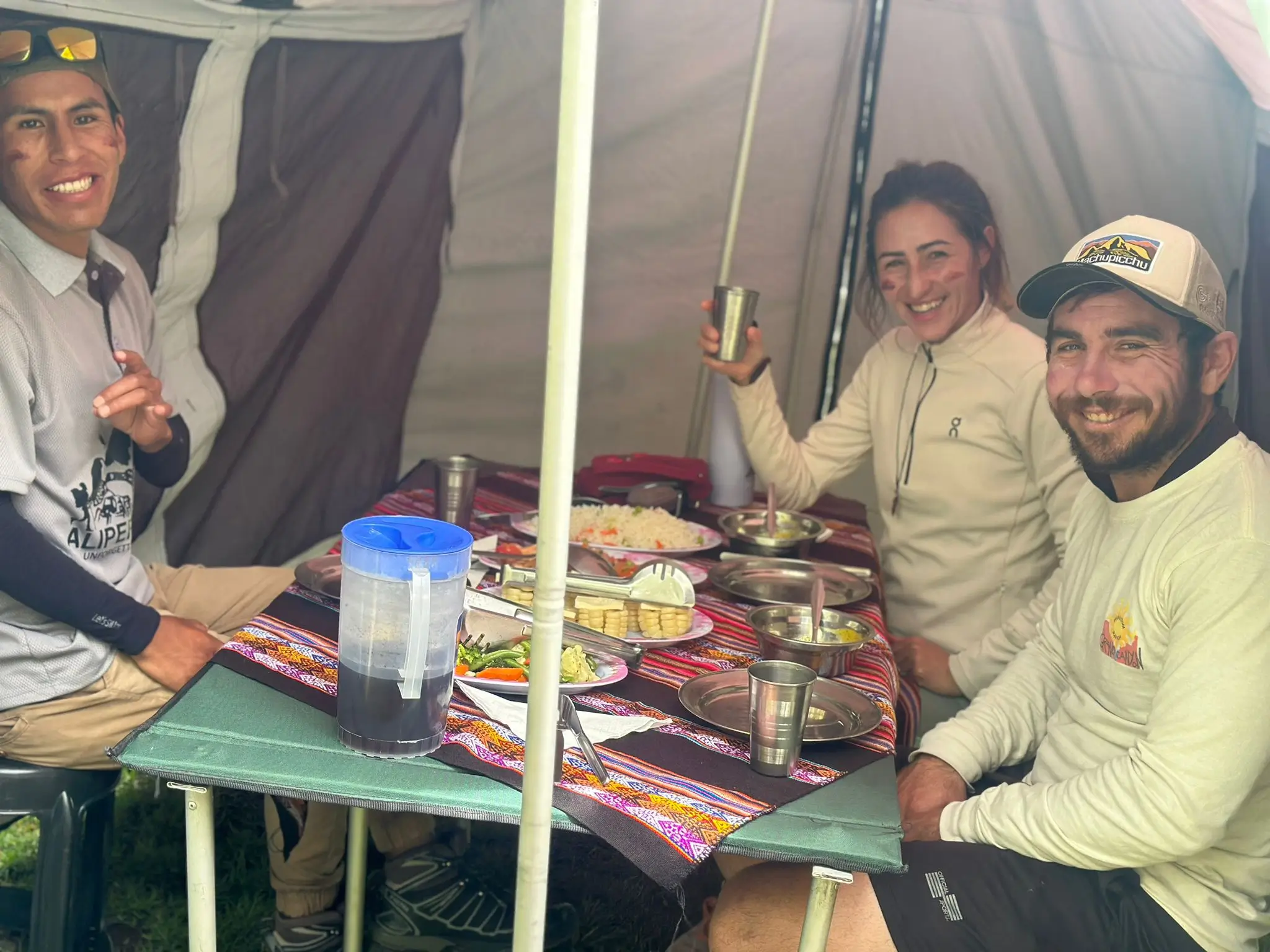 Sharing a Meal on an Andean Trek